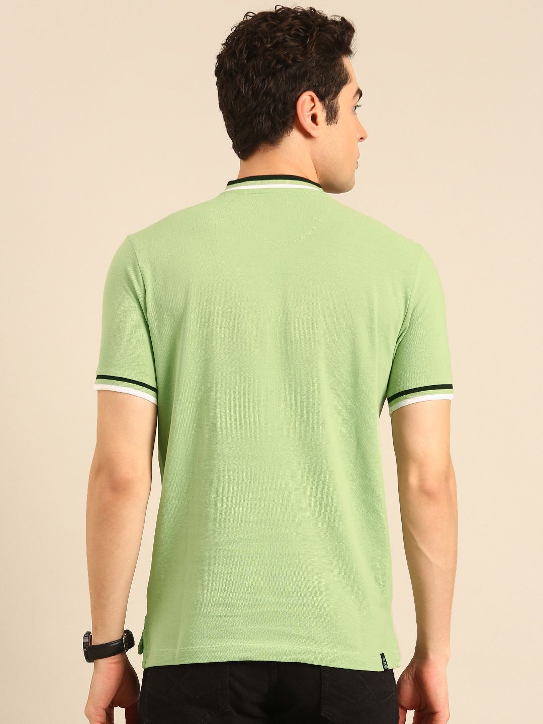 Being Human Mock Collar Pure Cotton T-shirt