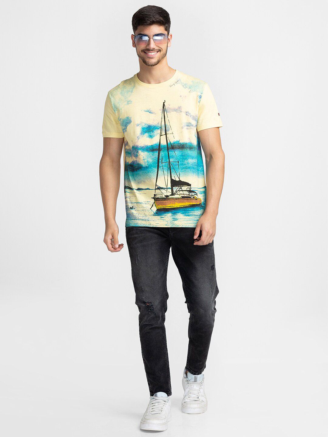 Being Human Graphic Printed Round Neck T-shirt