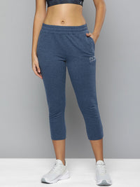 HRX By Hrithik Roshan Training Women Navy Melange Rapid-Dry Solid Track Pants