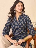 KALINI Floral Print Mandarin Collar Top