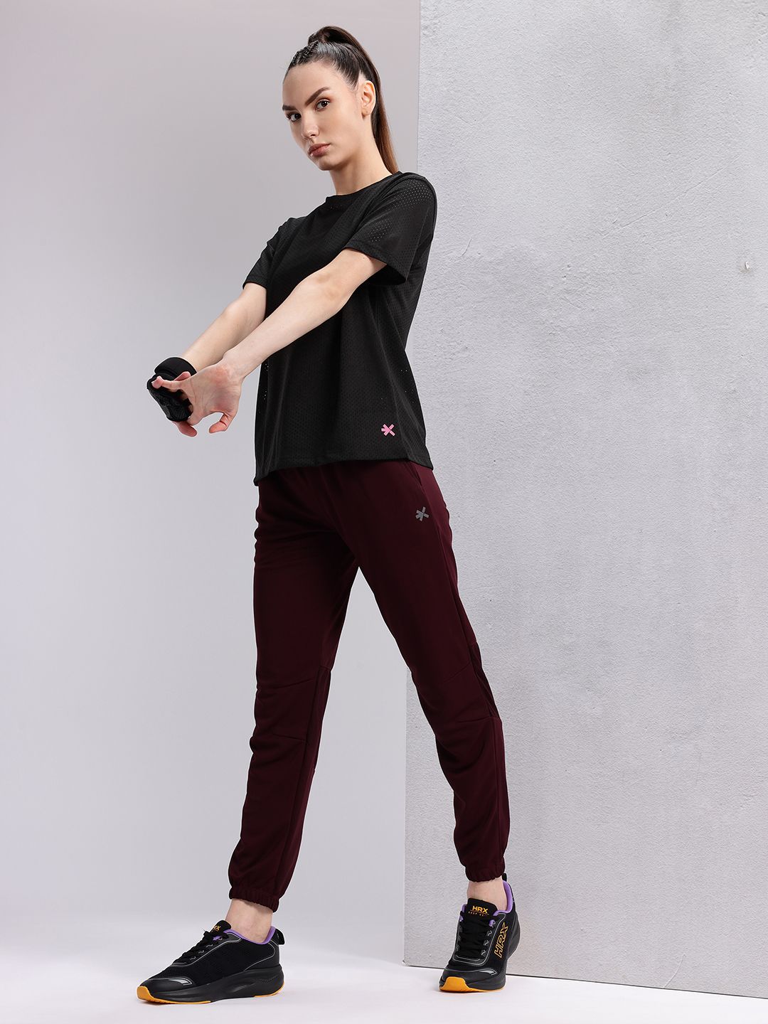 HRX by Hrithik Roshan Women Perforated Rapid-Dry Training T-shirt