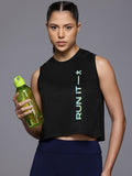 HRX by Hrithik Roshan Women Printed Rapid-Dry Running Crop T-shirt