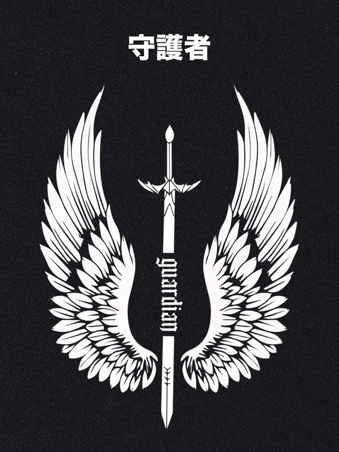 Bewakoof Guardian Wings Graphic Printed Pure Cotton Oversized T-shirt