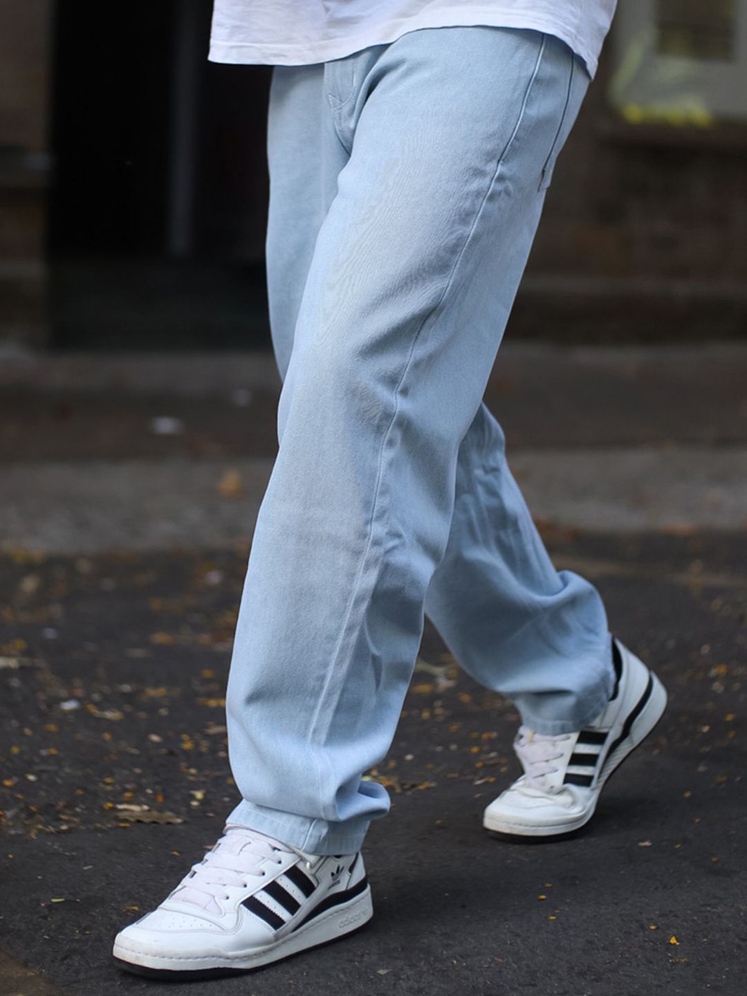 Powerlook Men Boyfriend Fit Clean Look Light Fade Cotton Jeans