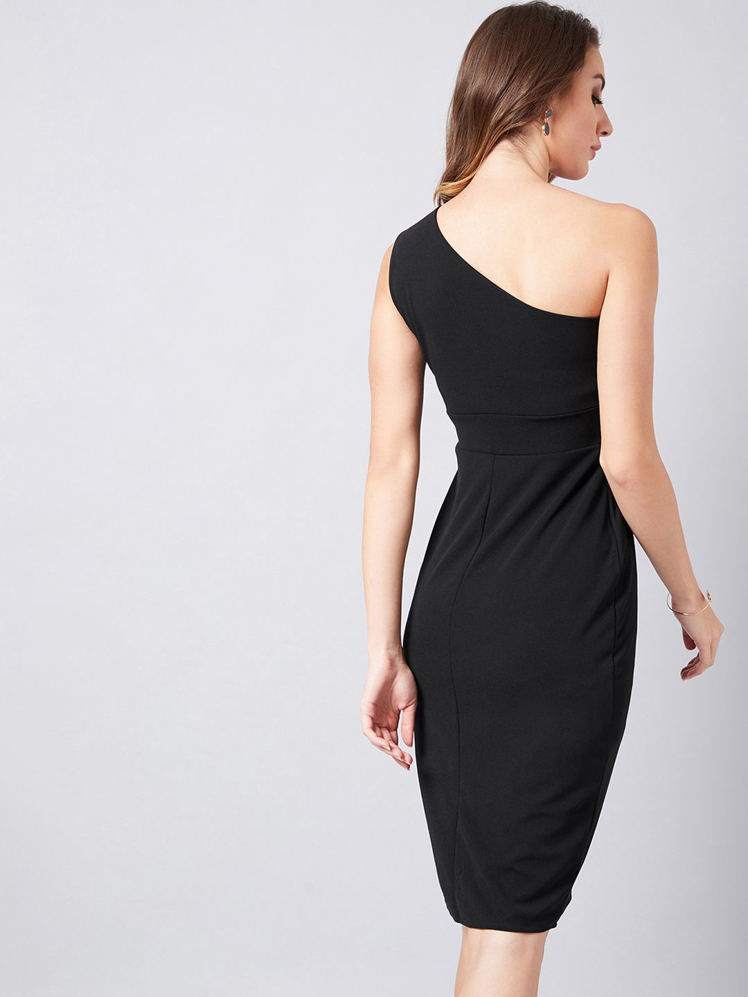 Athena Women Black Solid Sheath Dress