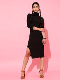 STREET 9 Women Black Solid Dress