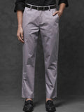 RARE RABBIT Men Comotel Mid-Rise Cotton Regular Fit Trouser