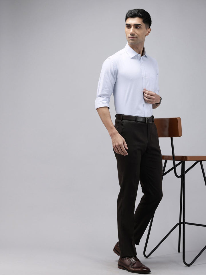 Park Avenue Slim Fit Self Checked Pure Cotton Formal Shirt