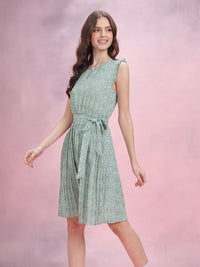 DressBerry Floral Print Ruffle Detail A-Line Dress