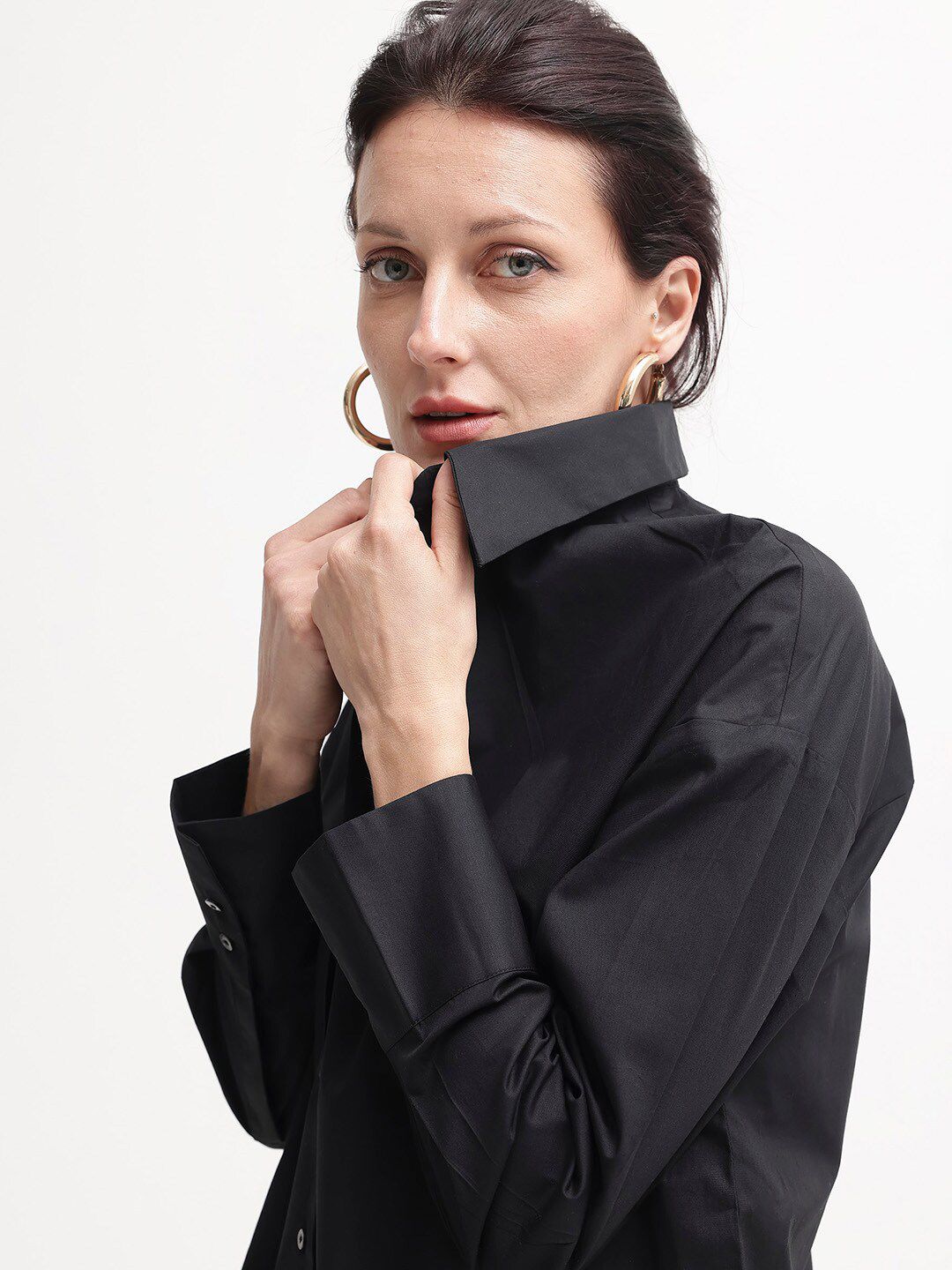 RAREISM Women Comfort Boxy Opaque Formal Shirt