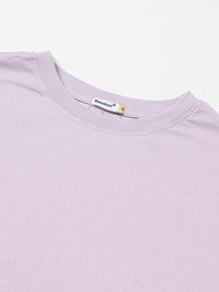 Bewakoof Lavender Graphic Printed Round Neck Cotton T-shirt