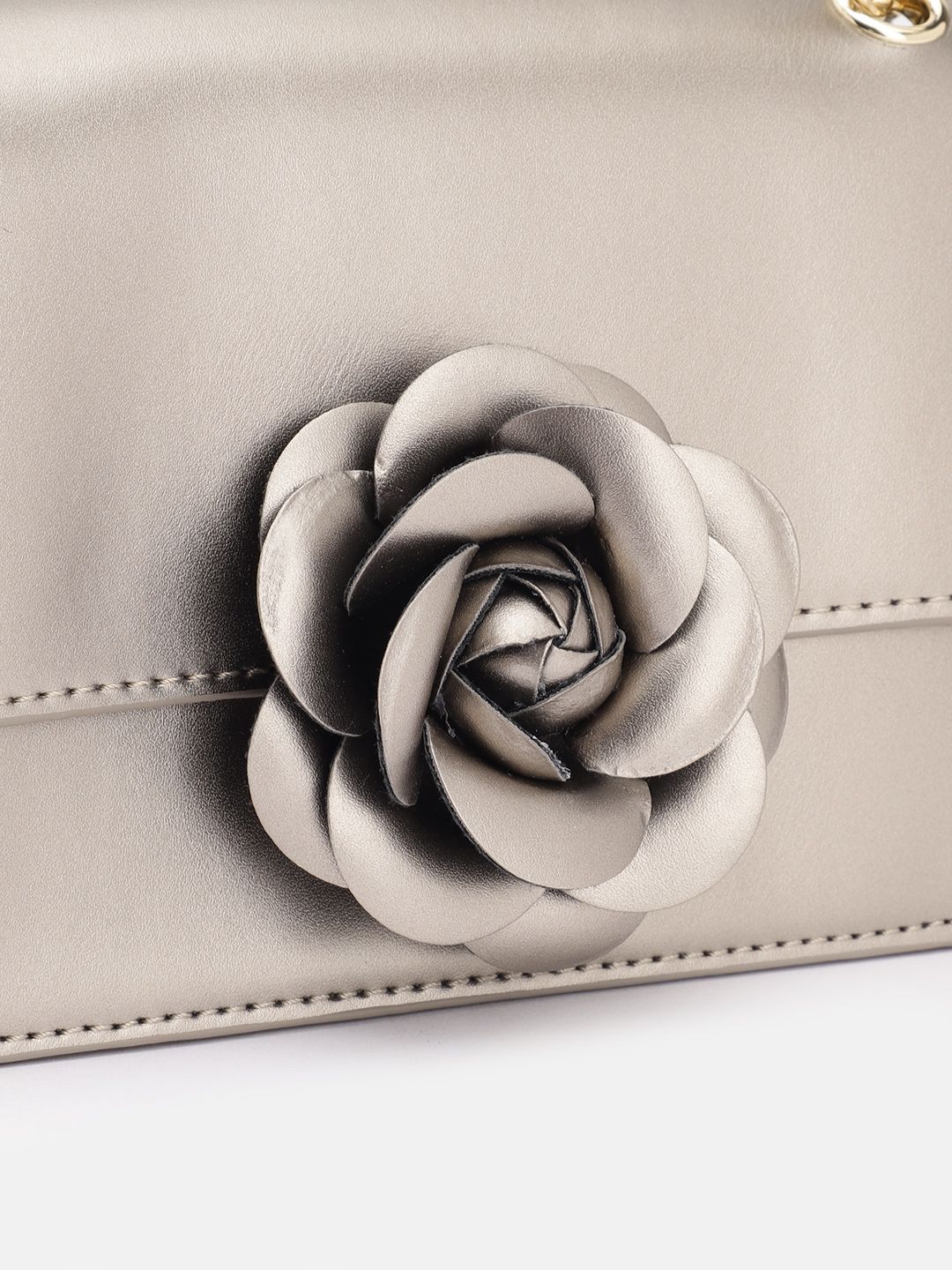 Lino Perros Shoulder Bag with Floral Detail