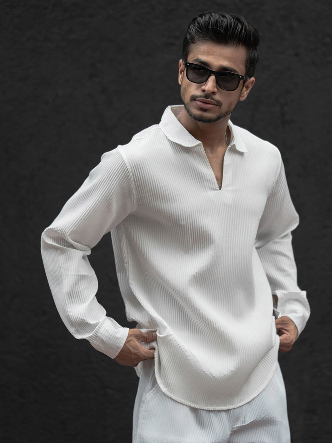 Powerlook Men Semi Sheer Casual Shirt