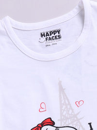 Happy Faces Girls Peanuts Printed Pure Cotton Fit & Flare Dress