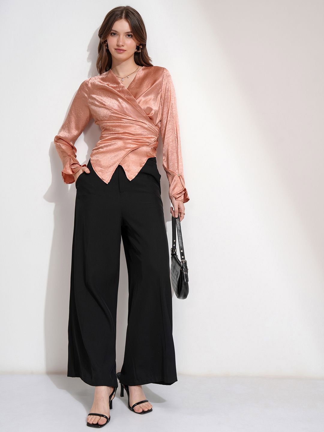 Tokyo Talkies Women Solid Ruching Top