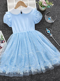 YK Girls Embellished Fit & Flare Dress