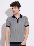 Being Human Men Checked Polo Collar T-shirt