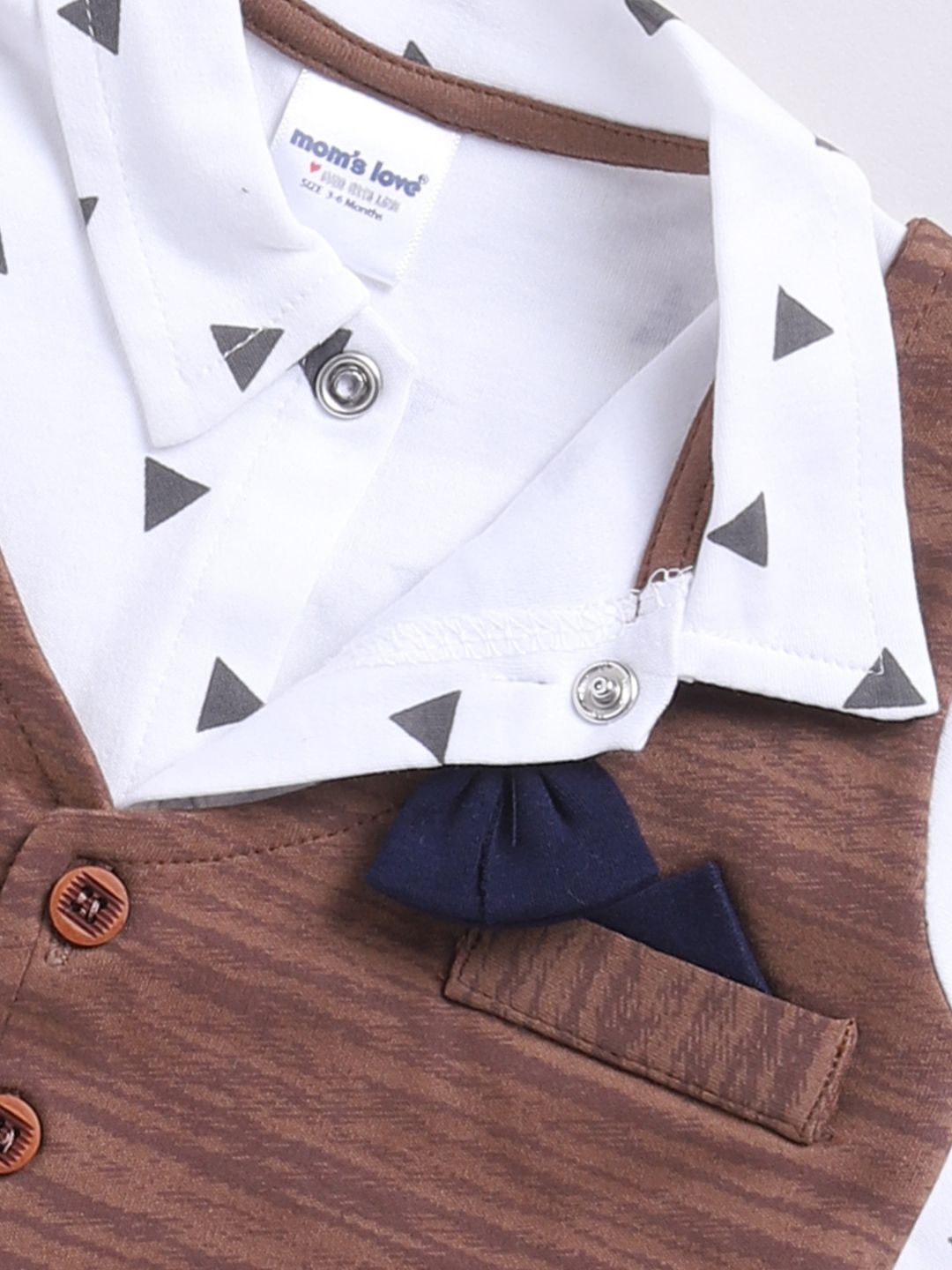 Moms Love Infant Boys Printed Cotton Shirt & Joggers