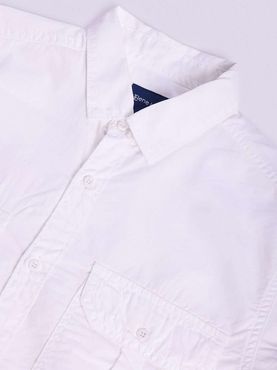 Bene Kleed Spread Collar Cotton Biasa Baju Kasual