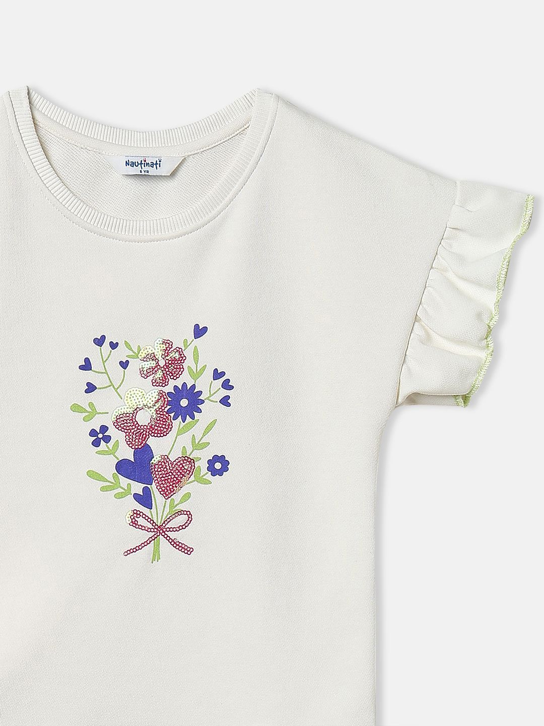 Nauti Nati Girls Floral Print T-shirt & Shorts