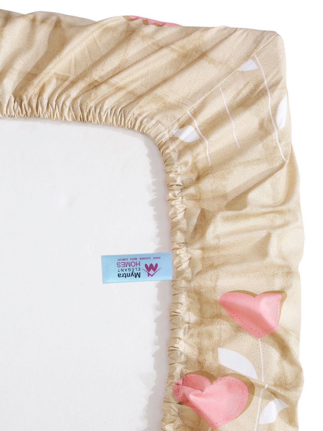 Myntra Elegant Homes Pink 400 TC Pure Cotton Set Cadar Dipasang Single 2.25m x 1.5m