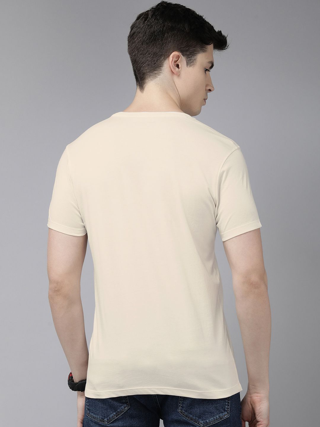 SPYKAR Printed Pure Cotton Slim Fit T-shirt