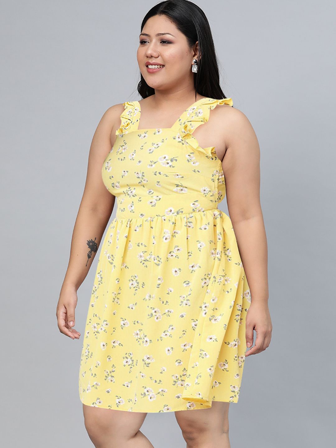 Tokyo Talkies Yellow Floral Dress