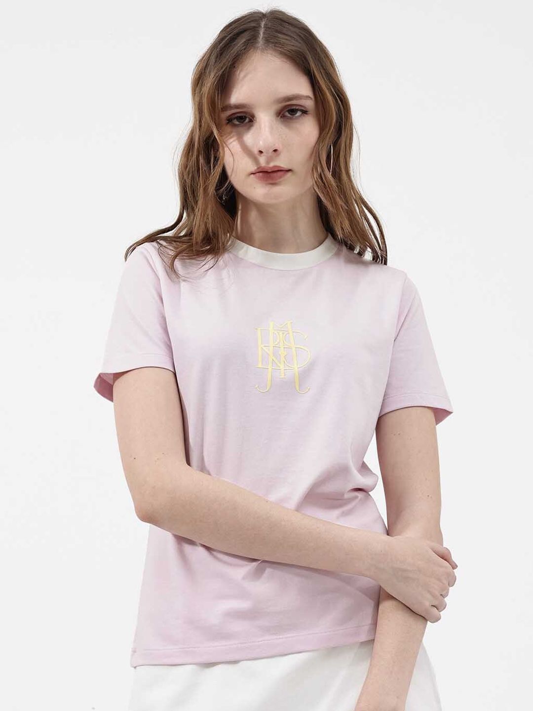 RAREISM Round Neck Cotton T-shirt