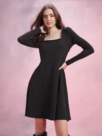 DressBerry Square Neck A-Line Dress