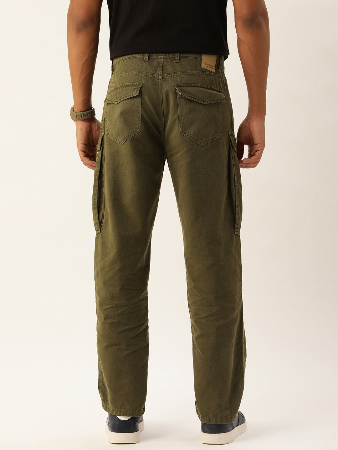 Bene Kleed Men Relaxed Cotton Cargos Trousers