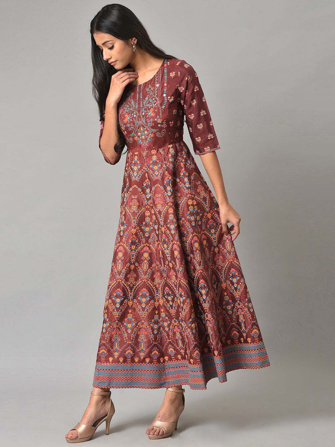 W Ethnic Motifs Ethnic Maxi Dress