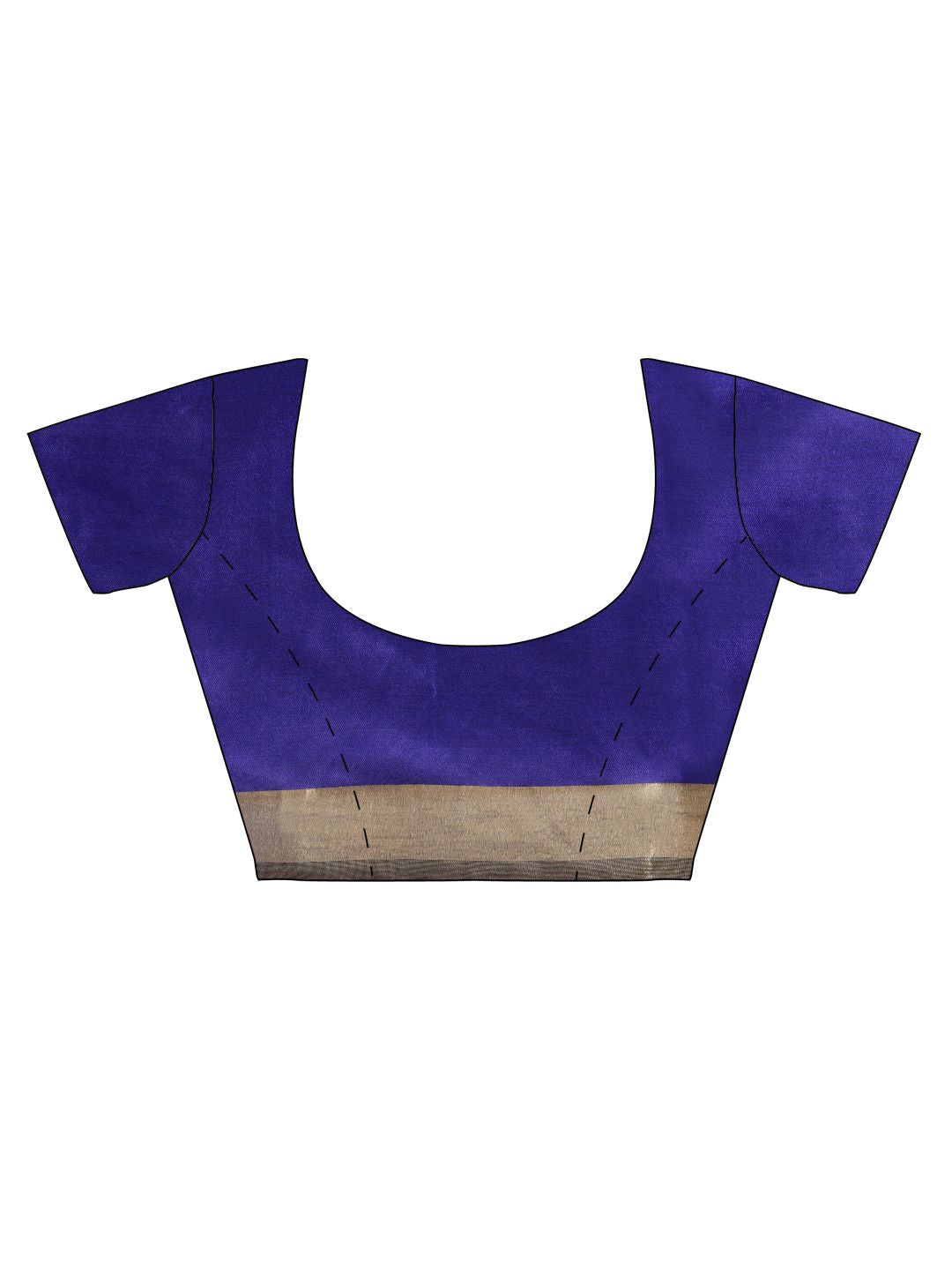 Saree mall Navy Blue & Orange Solid Saree