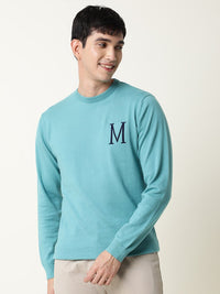 RARE RABBIT Men Alba Slim Fit Round Neck Sweatshirt