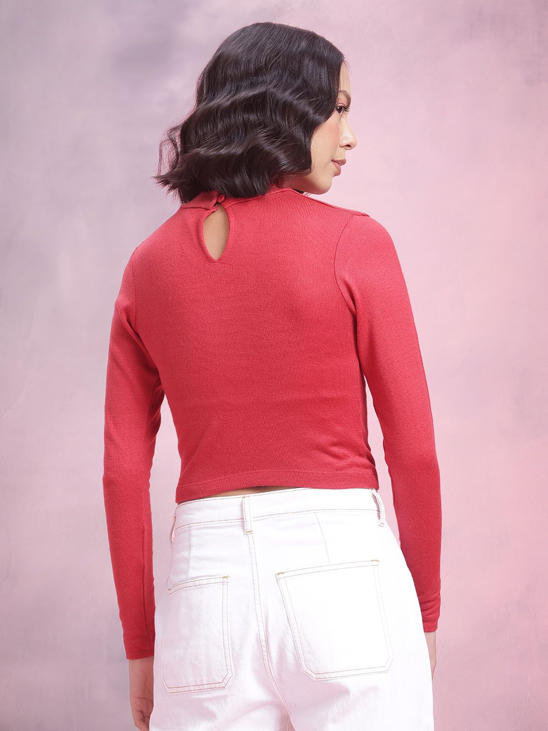 DressBerry High Neck Acrylic Top