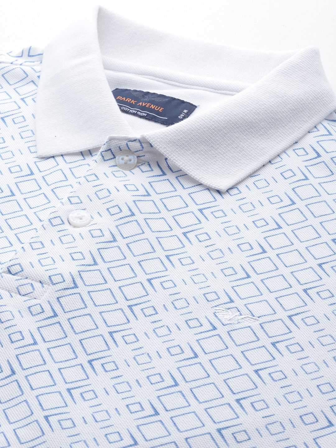 Park Avenue Men Printed Polo Collar Slim Fit T-shirt