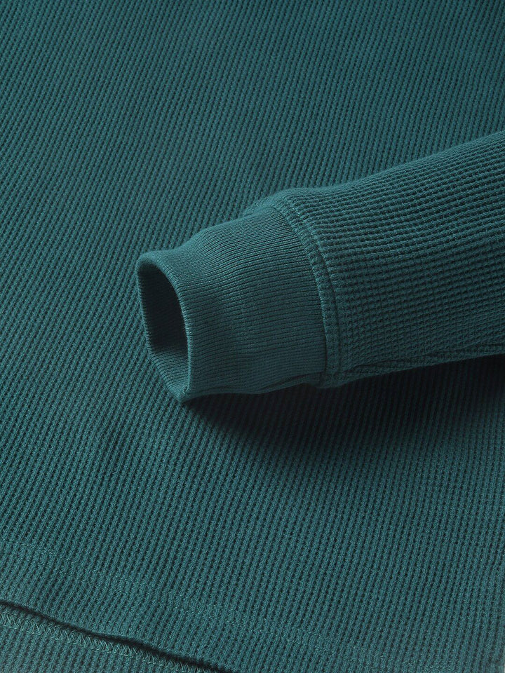 THE BEAR HOUSE Henley Neck Pure Cotton Slim Fit T-shirt