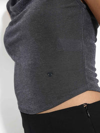 RAREISM Cowl Neck Crop Top