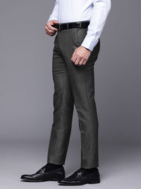 Raymond Men Textured Slim Fit Formal Trousers