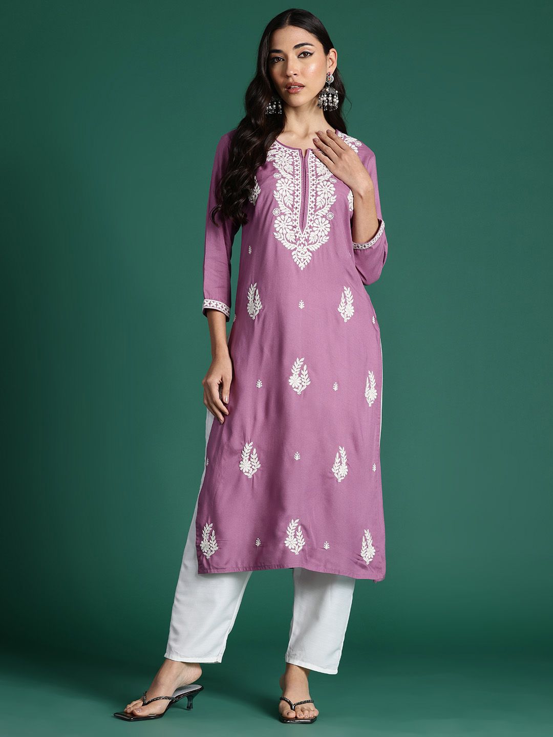 Indo Era Ethnic Motifs Embroidered Thread Work Kurta