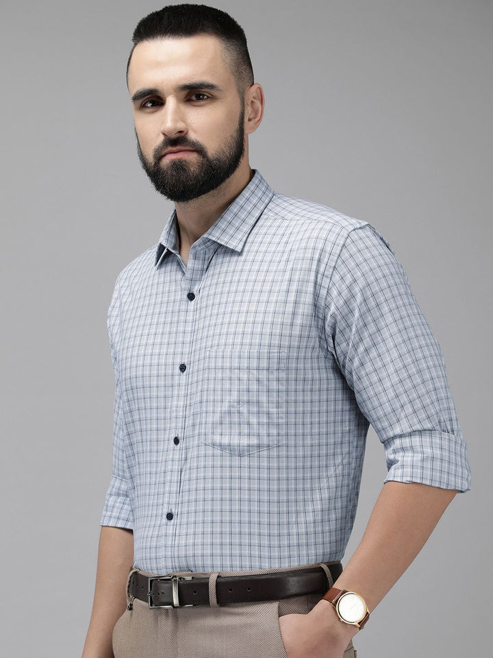 Park Avenue Slim Fit Pure Cotton Checked Formal Shirt