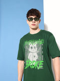 Difference of Opinion Men Pure Cotton Printed Oversized T-shirt