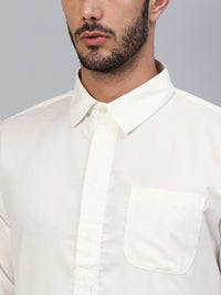 SOJANYA Men Off-White Solid Pathani Kurta with Salwar