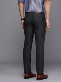 Raymond Men Checked Slim Fit Formal Trousers