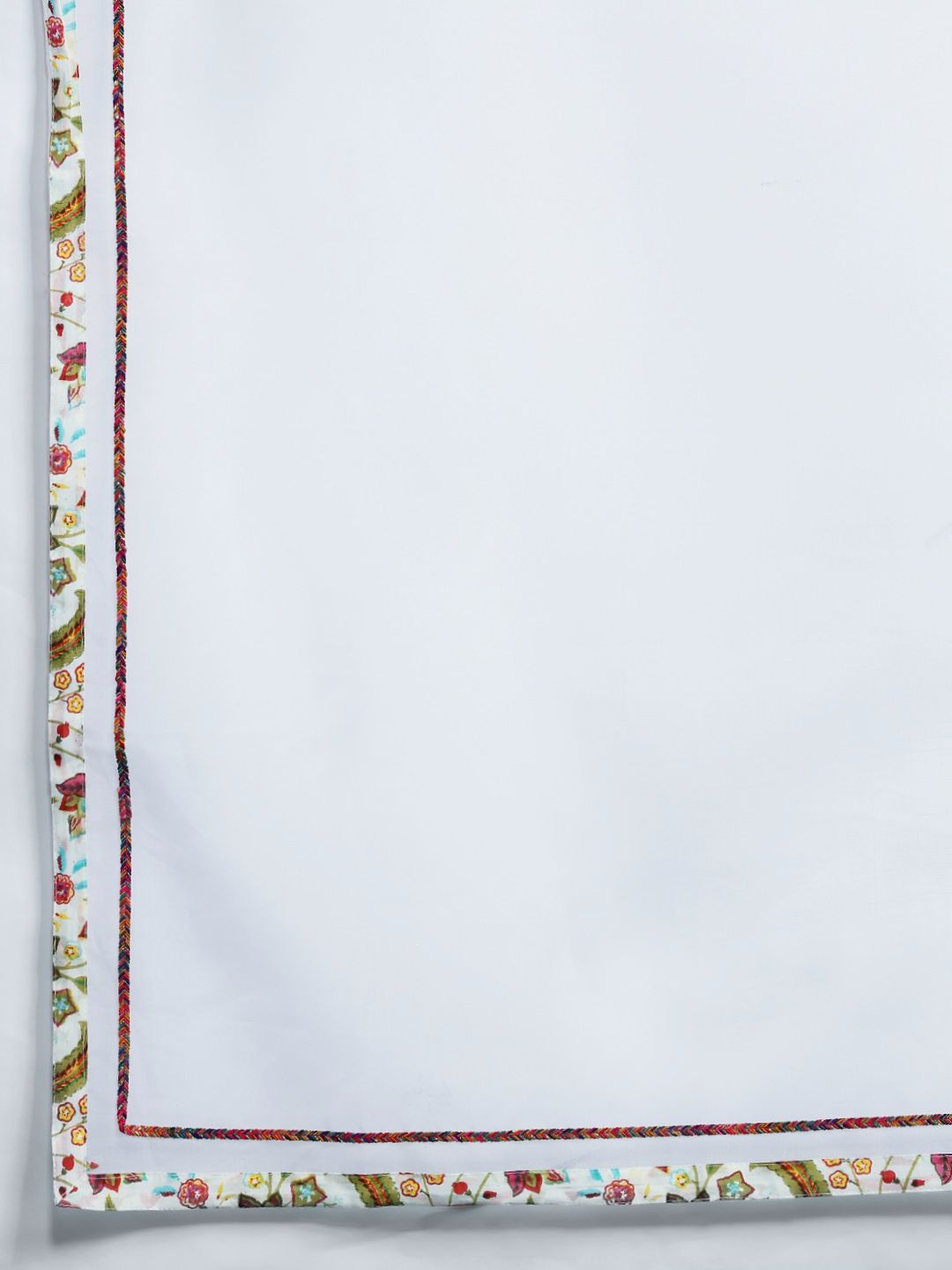 Indo Era Floral Printed Sequinned Pure Cotton Kurta With Trousers & Dupatta