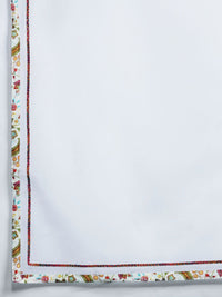 Indo Era Floral Printed Sequinned Pure Cotton Kurta With Trousers & Dupatta