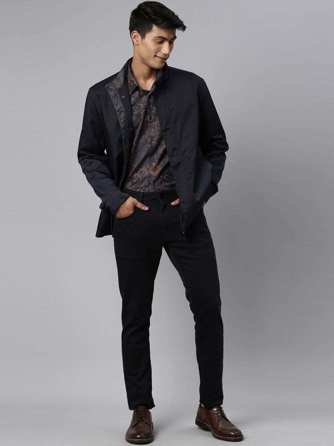 RARE RABBIT Men Berry Tailored Fit Lightweight Jacket