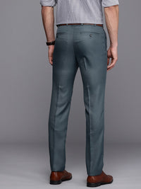 Raymond Men Textured Slim Fit Formal Trousers