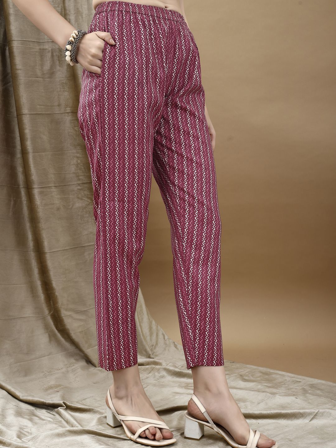 KALINI Women Ethnic Motifs Printed Regular Kurta with Trousers & Dupatta