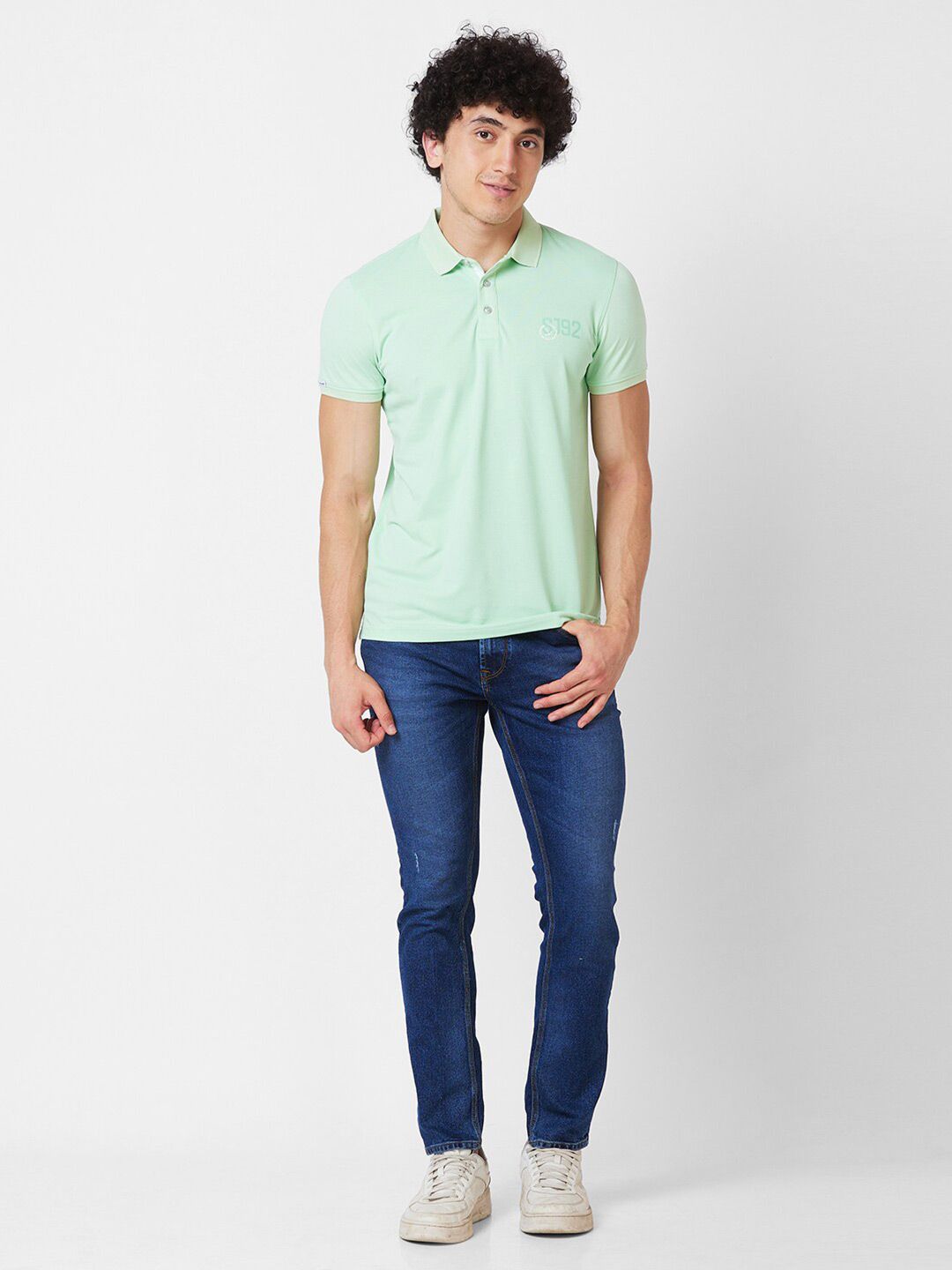 SPYKAR Polo Collar Slim Fit Cotton T-shirt