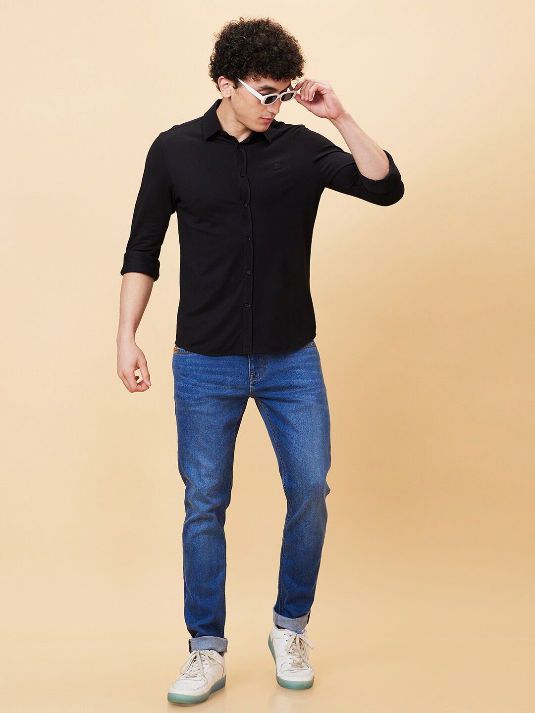 Being Human Spread Collar Slim Fit Casual Shirt